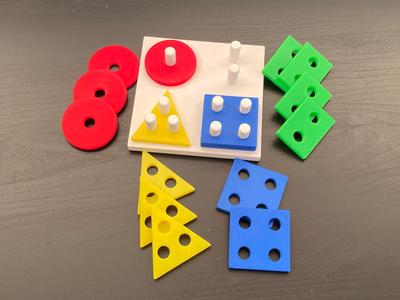 Children Fine Motor Skills Toy: Basic Shape Set