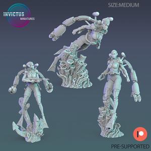 Exosuite Diver Girl Set / Future Robot / Skeleton Soldier / Exoskelet Officer / Space War Construct / Steampunk Battle Robot / Invasion Army / Cyberpunk Droid / Sci-Fi Encounter