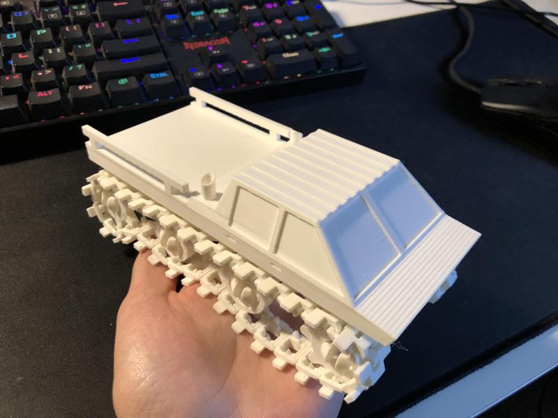 100% 3D Printed Tracked Transport Car TTC