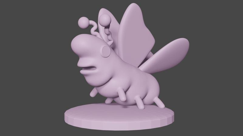 Smiling Friends inspired, Jason Butterfly, Tabletop DnD miniature