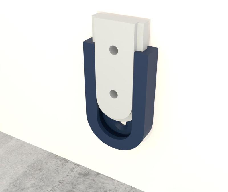 Simple but strong wall mount with various inserts