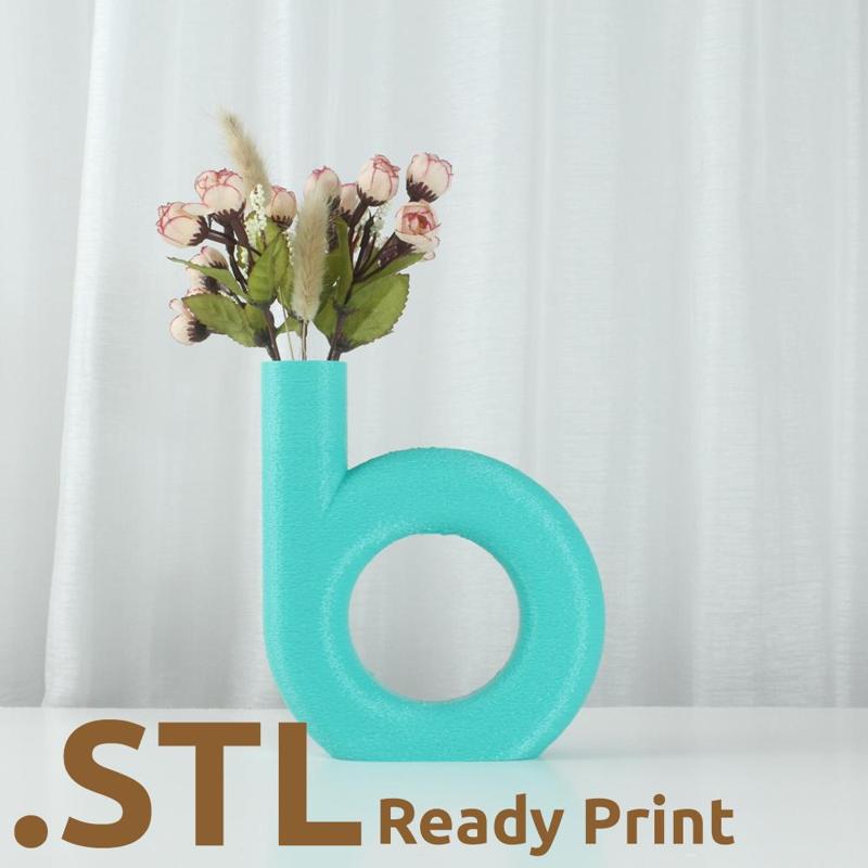 The Halo Vase STL 3D Print File, Home Decor Vase for Plants and Flowers