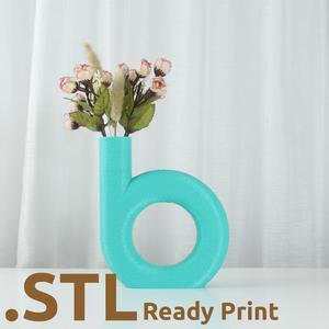 The Halo Vase STL 3D Print File, Home Decor Vase for Plants and Flowers