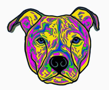 5 layer Abstract Pitbull face wall art, art deco, sign, wall hanger, layered sign, pitbull, pit bull