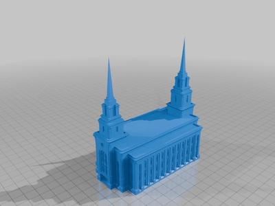 Layton Temple, corrected West steeple height 