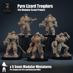 Modular Scout Pyro Lizard Trogdors - Presupported 