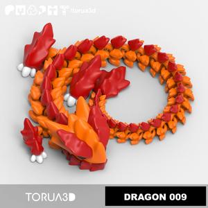 Articulated Dragon 009 - Print in place - No supports - Free - 3mf - STL