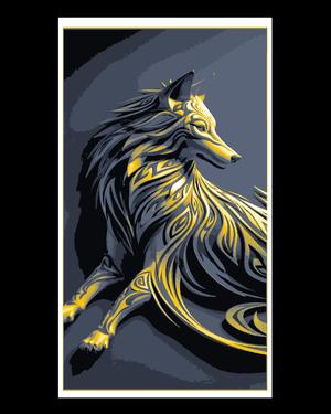 Interior Design Wall Art - Lines and Shapes for the Wolf - Hueforge Art