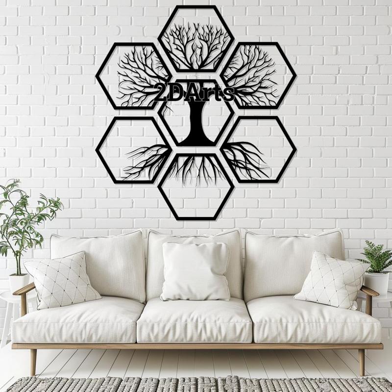 Hexagon Tree of Life 2D Wall Art/Window Art