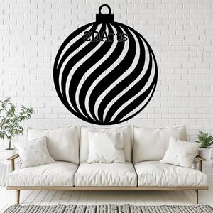 Christmas Tree Ball 2D Wall Art/Window Art - Digital STL & SVG Files for 3D Printing and Laser Cutti