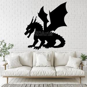 Low Poly Dragon 2D Wall Art/Window Art - Digital STL & SVG File for 3D Printing or Laser Cutting