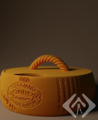Box in the shape of Parmigiano Reggiano