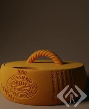 Box in the shape of Parmigiano Reggiano