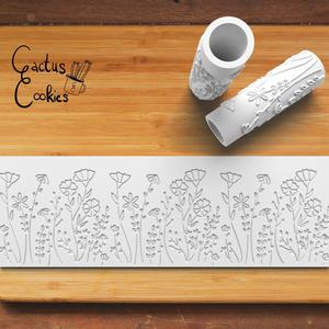 Flower pattern textured roller 0882_7