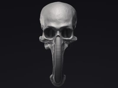 H R Giger Harkonnen handle door Sculpture Printable 3D Model
