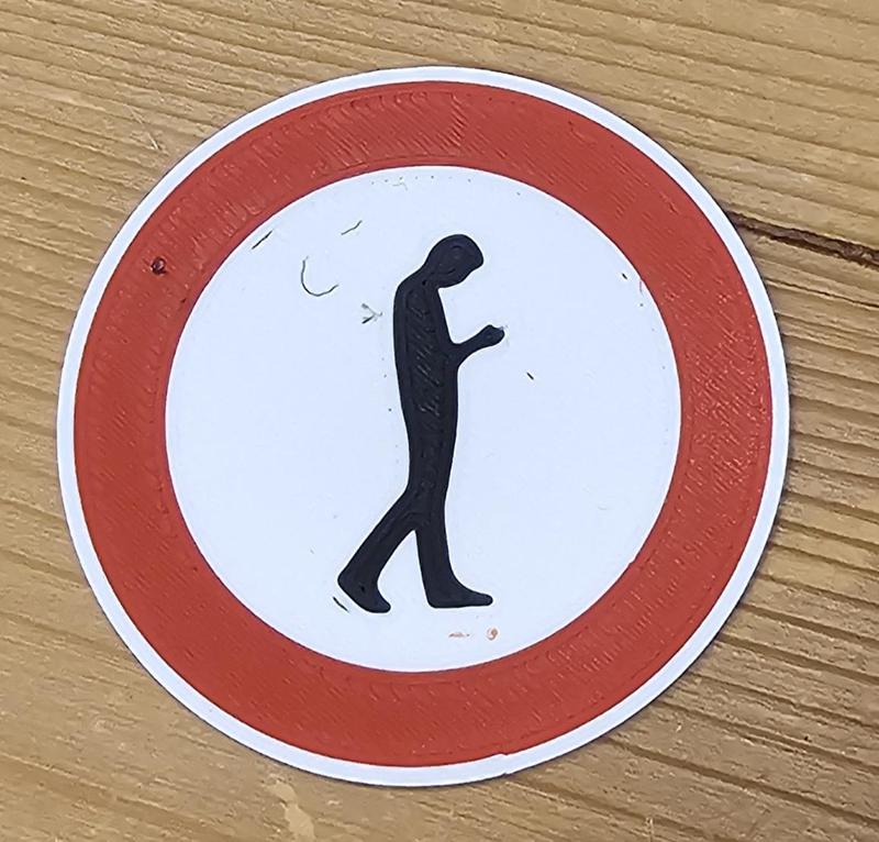 "Verkehrszeichen" keine Smombies (Mann)/ "Traffic sign" No Smombies (male)