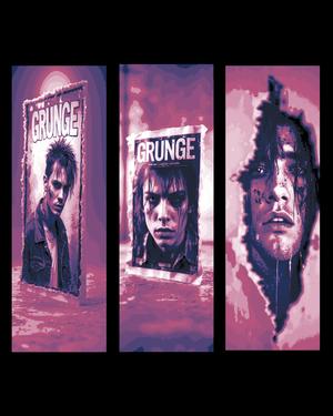 Retro style grunge - the music that sparked a generation - Set of Bookmarks
