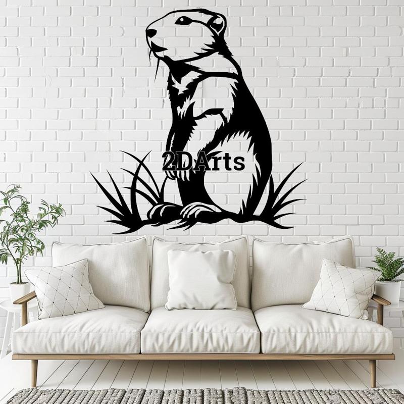 Prairie Dog 2D Wall Art/Window Art - Digital STL & SVG File for 3D Printing or Laser Cutting