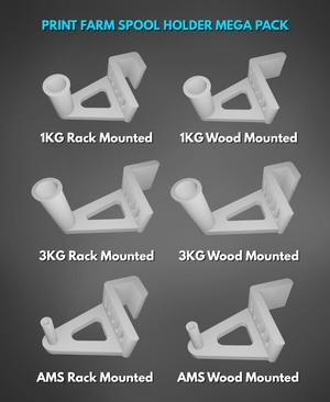 Print Farm Spool Holder - Includes 1KG, 3KG, AMS Lite Versions