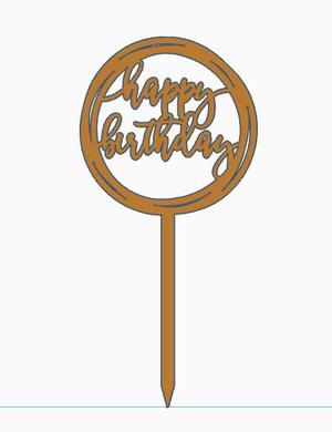 Birthday Cake Topper 4.stl