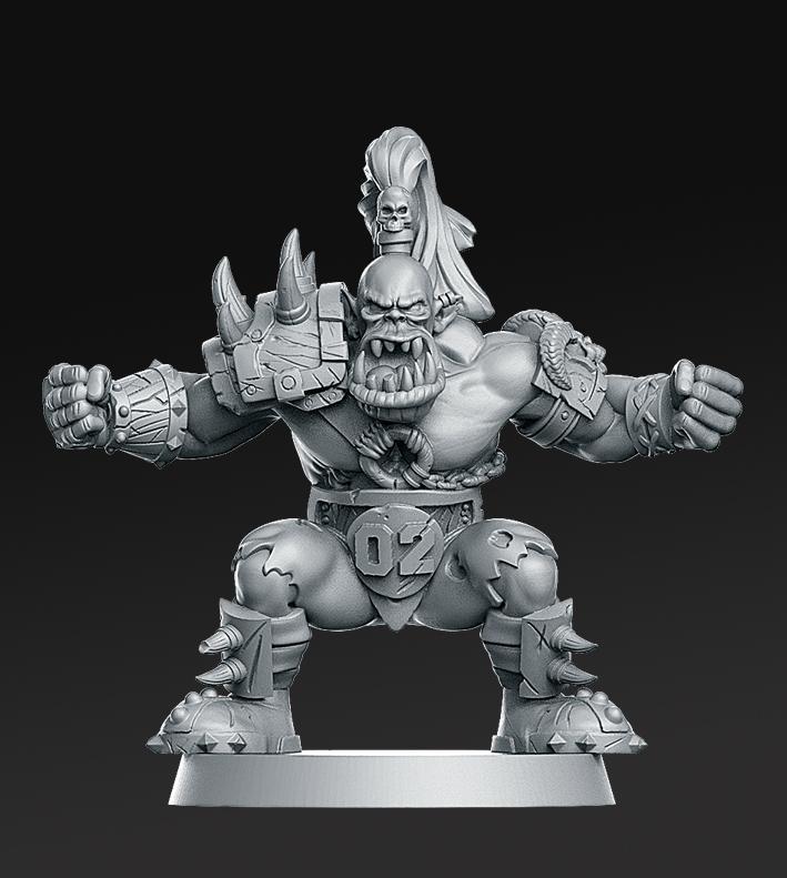 02 Orc Line Fantasy Football 32mm
