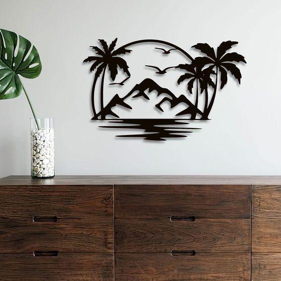 2D wall art Paradise view