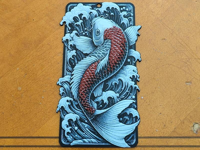 Koi Fish Carp Bookmark - Version 1 - Hueforge