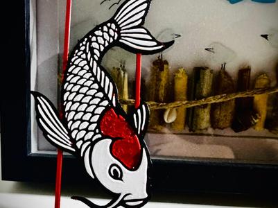 Koi Fish Bookmark – Japanese Style Hueforge