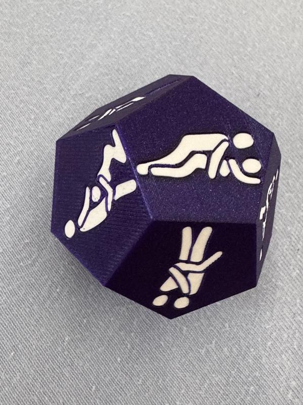 The best sex dice (already painted for multicolor prints)