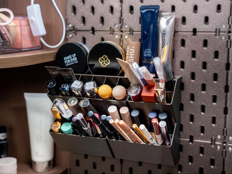 IKEA Skadis Pegboard Lipstick Holder