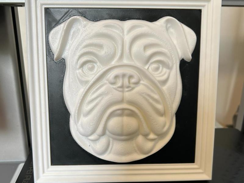 Bulldog Relief Sculpture with AMS