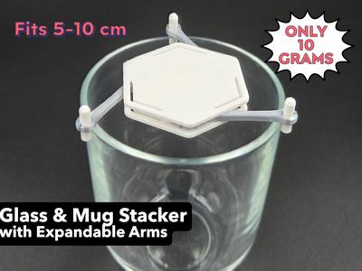 Modular Mug & Glass Stacker – Circle & Hex Designs