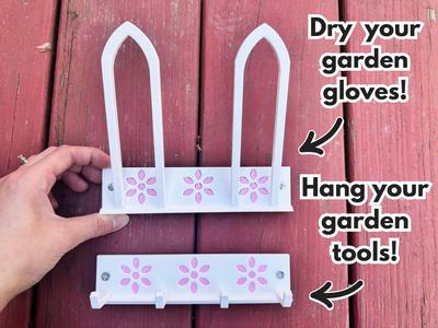 Garden Glove Drying Rack and Tool Holder