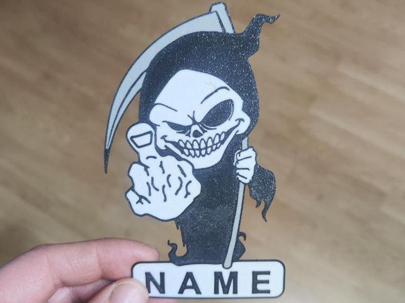 DEATH DOING A HAIR COMB-YOUR NAME