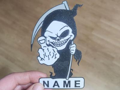 DEATH DOING A HAIR COMB-YOUR NAME