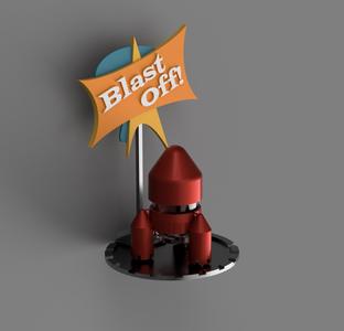 Blast Off!-Rocket Shot Glass-4th Of July-Bar Décor
