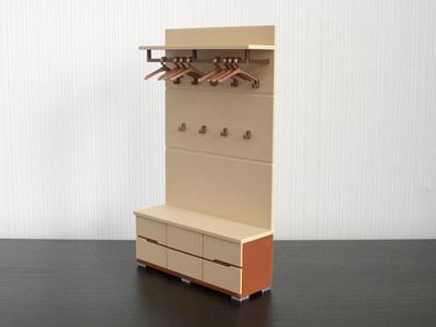 Miniature Wardrobe for dollhouse, scale 1:12