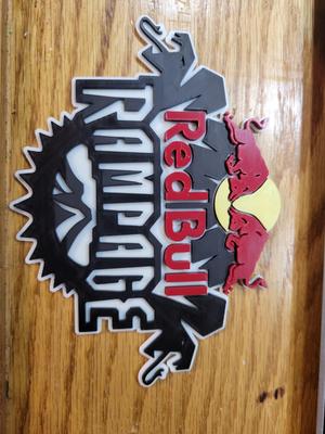 Red Bull Rampage Sign - Pre Colored for Bambu AMS