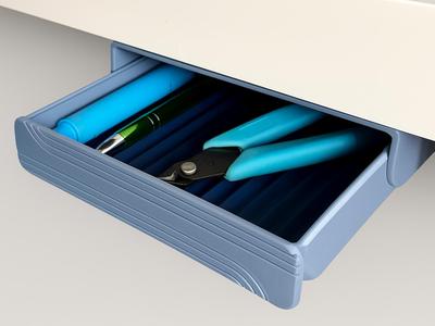 Under Desk Tilt Drawer | Desk Organizer