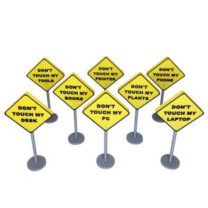 Don't touch warning sign for your desktop / work area