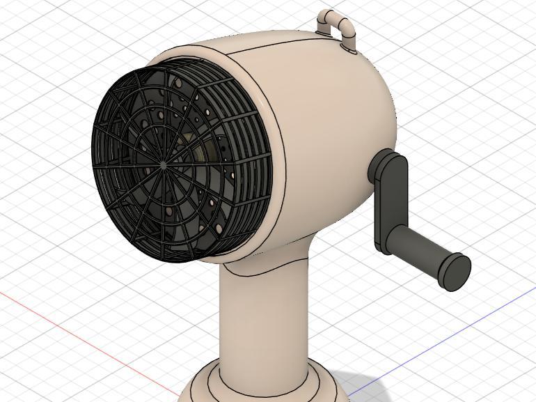 Hand-Crank Portable Fan