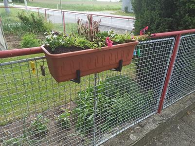 Fence flower pot holder