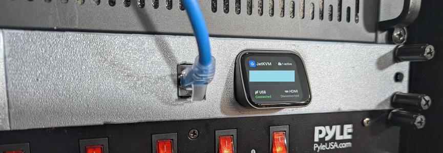 JetKVM 19" rack mount HALF