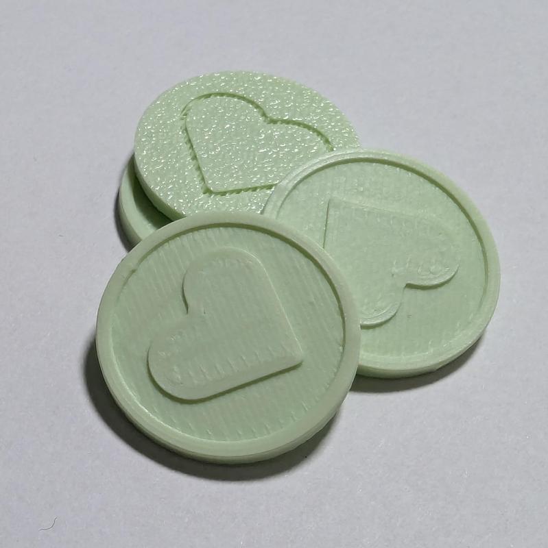Shopping Cart Coin with Heart (One Euro SIze)