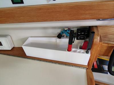 Accessory tray, Catalina 28 MKII sailboat