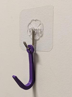 Clothes hanging hook adapter for 3M wire hook