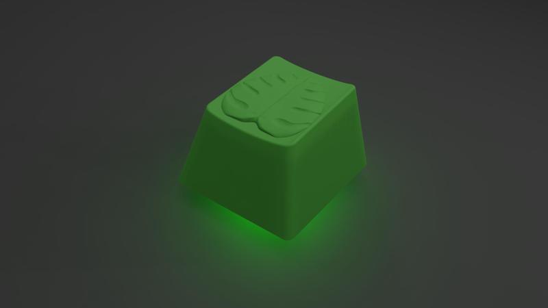 Monstera leaf keycap