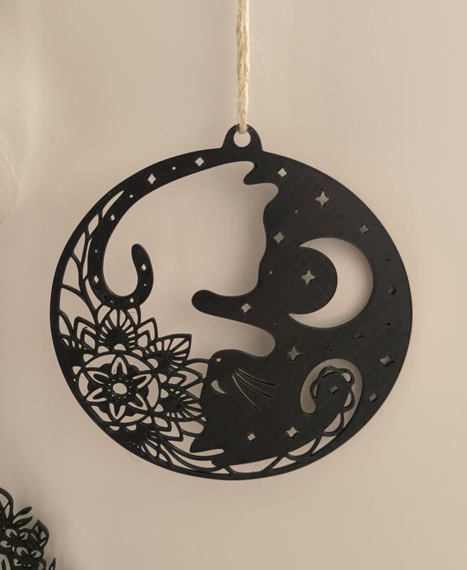 Yin Yang Cat Wreath
