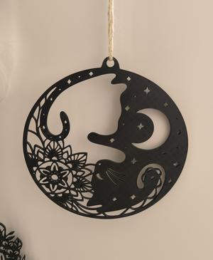Yin Yang Cat Wreath