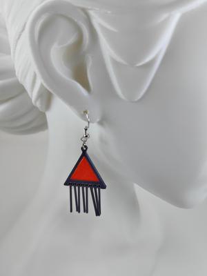 3D Printable Earring - Triangle Trickle Color